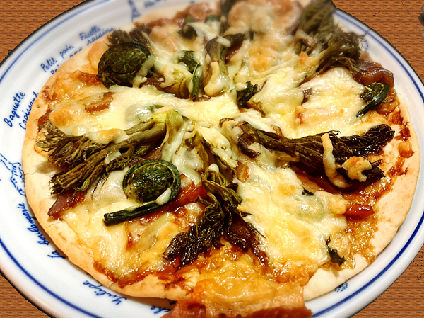 山菜ピザレシピ