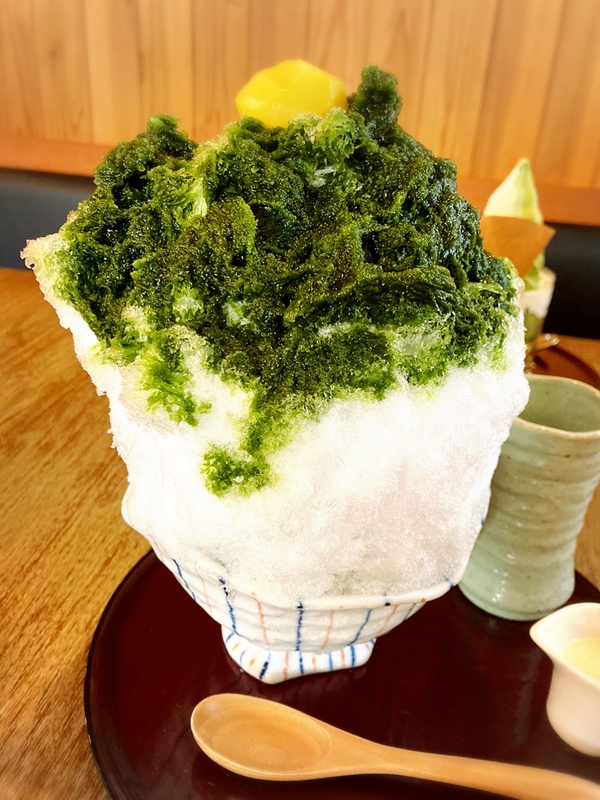 『胡蝶庵』夏限定☆白玉あずき入り濃厚抹茶かき氷を堪能