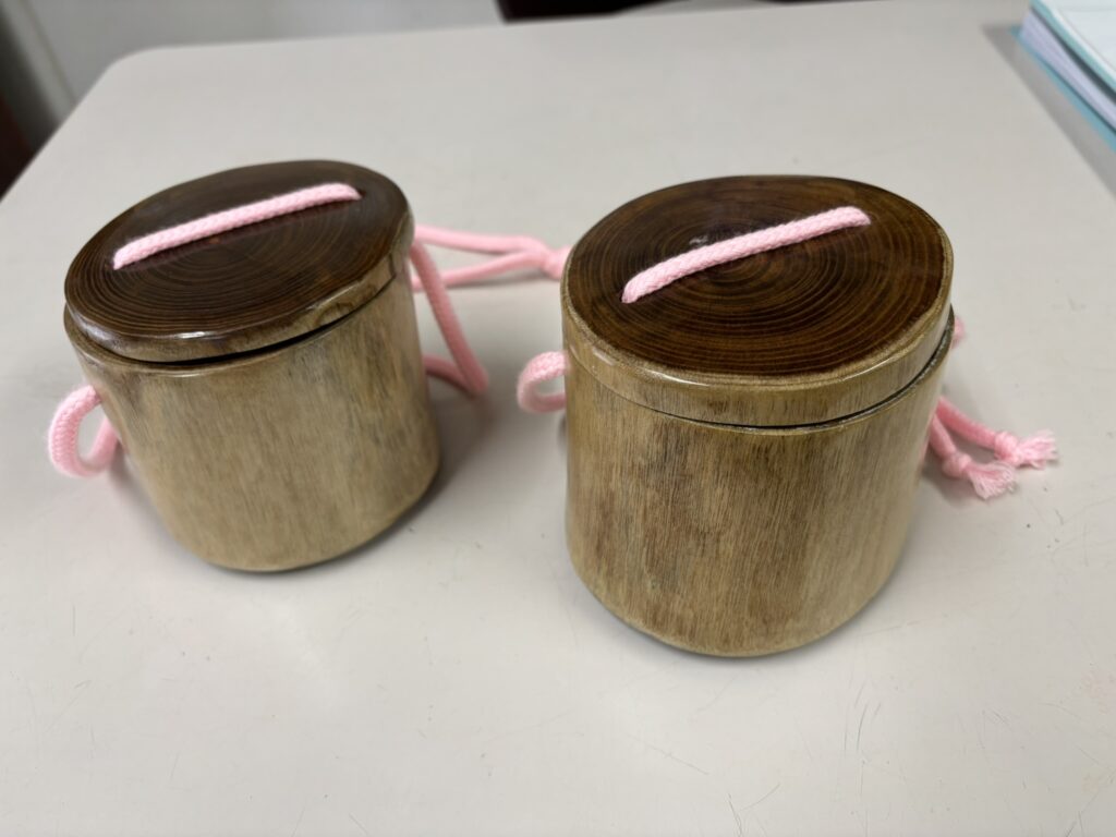 槐（えんじゅ）の木で釣りのエサ入れを手作りしました☆原木を欲しい方も募集中！